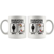 Load image into Gallery viewer, RobustCreative-Radiation Therapist Dabbing Unicorn 80 20 Principle Superhero Girl Womens - 11oz White Mug Medical Personnel Gift Idea
