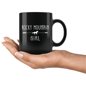 RobustCreative-Rocky Mountain Horse Girl Gifts Horses Lover Riding Racing - 11oz Black Mug Riding Lover Gift Idea