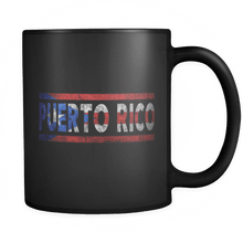 Load image into Gallery viewer, RobustCreative-Retro Vintage Flag Puerto Rican Puerto Rico 11oz Black Coffee Mug ~ Both Sides Printed
