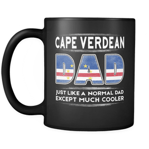 RobustCreative-Cabo Verde Dad like Normal but Cooler - Fathers Day Gifts - Promoted to Daddy Funny Gift From Kids - 11oz Black Funny Coffee Mug Women Men Friends Gift ~ Both Sides Printed
