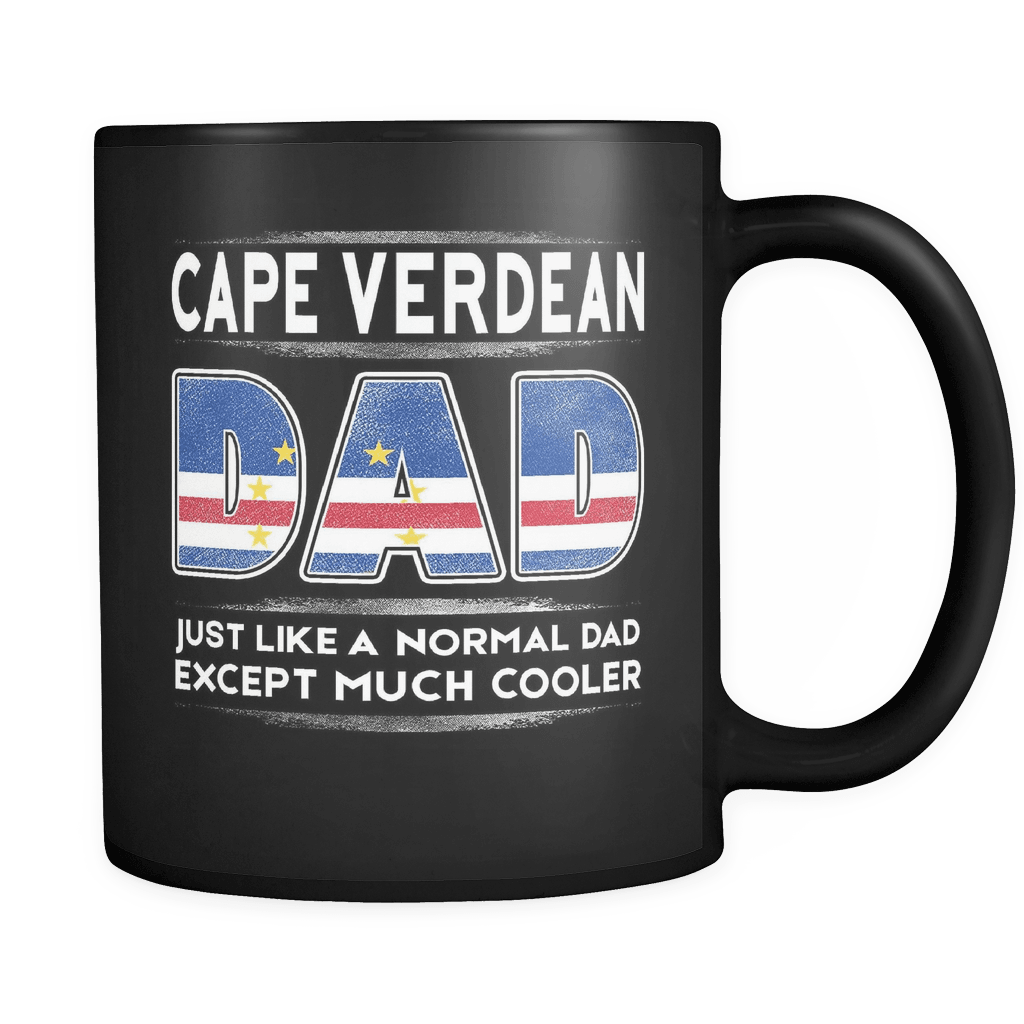 RobustCreative-Cabo Verde Dad like Normal but Cooler - Fathers Day Gifts - Promoted to Daddy Funny Gift From Kids - 11oz Black Funny Coffee Mug Women Men Friends Gift ~ Both Sides Printed
