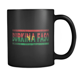 RobustCreative-Retro Vintage Flag Burkinabe Burkina Faso 11oz Black Coffee Mug ~ Both Sides Printed