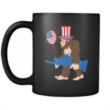 Load image into Gallery viewer, RobustCreative-Bigfoot Sasquatch Statue of Liberty - 4th of July American Pride Apparel - Merica USA Pride - 11oz Black Funny Coffee Mug Women Men Friends Gift ~ Both Sides Printed
