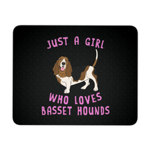 Load image into Gallery viewer, RobustCreative-Dog Lover Girl Mousepad: Just a Girl Who Loves Basset Hound Animal Spirit

