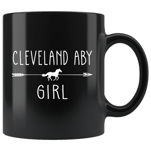 RobustCreative-Cleveland Aby Horse Girl Gifts Horses Lover Riding Racing - 11oz Black Mug Racing Lover Gift Idea