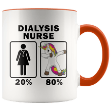 Load image into Gallery viewer, RobustCreative-Dialysis Nurse Dabbing Unicorn 80 20 Principle Superhero Girl Womens - 11oz Accent Mug Medical Personnel Gift Idea
