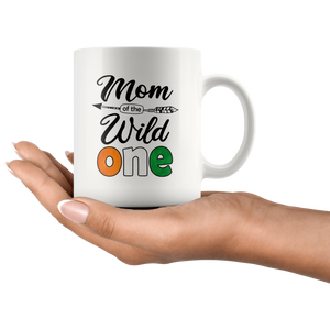RobustCreative-Ivorian Mom of the Wild One Birthday Ivory Coast Flag White 11oz Mug Gift Idea