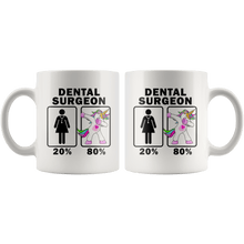 Load image into Gallery viewer, RobustCreative-Dental Surgeon Dabbing Unicorn 20 80 Principle Superhero Girl Womens - 11oz White Mug Medical Personnel Gift Idea
