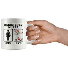 Load image into Gallery viewer, RobustCreative-Registered Nurse Dabbing Unicorn 80 20 Principle Superhero Girl Womens - 11oz White Mug Medical Personnel Gift Idea
