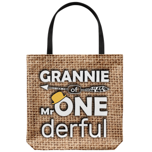 RobustCreative-Grannie of Mr Onederful  1st Birthday Baby Boy Outfit Tote Bag Gift Idea