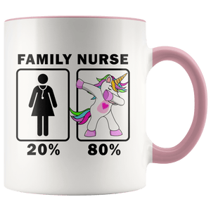 RobustCreative-Family Nurse Dabbing Unicorn 20 80 Principle Superhero Girl Womens - 11oz Accent Mug Medical Personnel Gift Idea