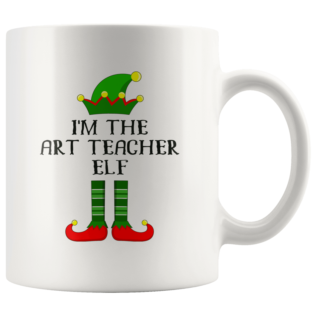 RobustCreative-Im The Art Teacher Elf Christmas Teaching's - 11oz White Mug I Just Really Like to Teach Cute Tiny Humans Gift Idea