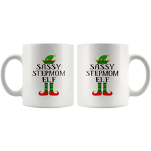 Load image into Gallery viewer, RobustCreative-Im The Sassy Stepmom Elf Family Matching Outfits PJ - 11oz White Mug Christmas group green pjs costume Gift Idea
