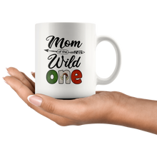 Load image into Gallery viewer, RobustCreative-Mexican Mom of the Wild One Birthday Mexico Flag White 11oz Mug Gift Idea

