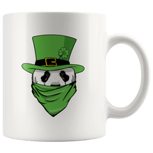 Load image into Gallery viewer, RobustCreative-Panda Leprechaun St Patricks Day Green Bandana Kids - 11oz White Mug lucky paddys pattys day Gift Idea
