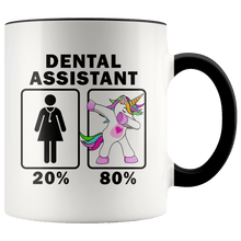 Load image into Gallery viewer, RobustCreative-Dental Assistant Dabbing Unicorn 20 80 Principle Superhero Girl Womens - 11oz Accent Mug Medical Personnel Gift Idea

