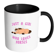 Load image into Gallery viewer, RobustCreative-Just a Girl Who Loves Horse the Wild One Animal Spirit 11oz Black &amp; White Coffee Mug ~ Both Sides Printed
