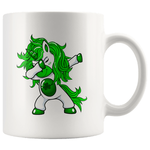 RobustCreative-Lepricorn  Dabbing Unicorn Leprechaun St Patricks Day White 11oz Mug Gift Idea