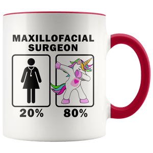 RobustCreative-Maxillofacial Surgeon Dabbing Unicorn 20 80 Principle Superhero Girl Womens - 11oz Accent Mug Medical Personnel Gift Idea