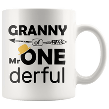 Load image into Gallery viewer, RobustCreative-Granny of Mr Onederful  1st Birthday Baby Boy Outfit White 11oz Mug Gift Idea
