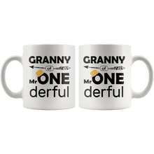 Load image into Gallery viewer, RobustCreative-Granny of Mr Onederful  1st Birthday Baby Boy Outfit White 11oz Mug Gift Idea
