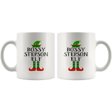 Load image into Gallery viewer, RobustCreative-Im The Bossy Stepson Elf Family Matching Outfits PJ - 11oz White Mug Christmas group green pjs costume Gift Idea
