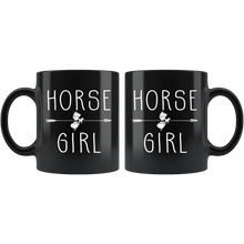 Load image into Gallery viewer, RobustCreative-New Jersey Horse Girl Jerseyan Shape Country for women - 11oz Black Mug Racing Lover Gift Idea
