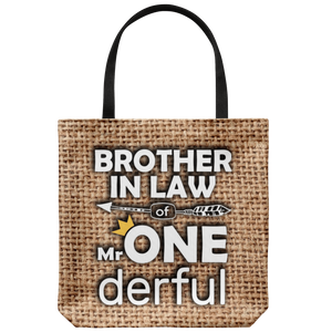 RobustCreative-Brother In Law of Mr Onederful Crown 1st Birthday Boy Im One Outfit Tote Bag Gift Idea