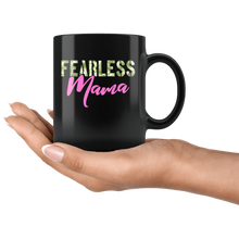 Load image into Gallery viewer, RobustCreative-Fearless Mama Camo Hard Charger Veterans Day - Military Family 11oz Black Mug Retired or Deployed support troops Gift Idea - Both Sides Printed

