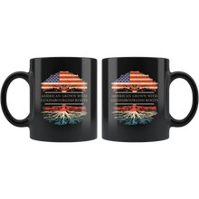 Load image into Gallery viewer, RobustCreative-Luxembourgish Roots American Grown Fathers Day Gift - Luxembourgish Pride 11oz Funny Black Coffee Mug - Real Luxembourg Hero Flag Papa National Heritage - Friends Gift - Both Sides Printed
