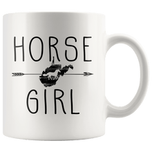 Load image into Gallery viewer, RobustCreative-West Virginia Horse Girl Gifts Virginian Shape Country for women - 11oz White Mug Racing Lover Gift Idea
