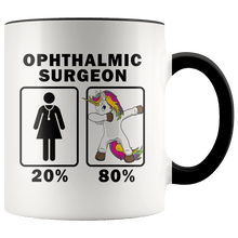 Load image into Gallery viewer, RobustCreative-Ophthalmic Surgeon Dabbing Unicorn 80 20 Principle Superhero Girl Womens - 11oz Accent Mug Medical Personnel Gift Idea
