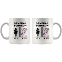 Load image into Gallery viewer, RobustCreative-General Surgeon Dabbing Unicorn 20 80 Principle Superhero Girl Womens - 11oz White Mug Medical Personnel Gift Idea
