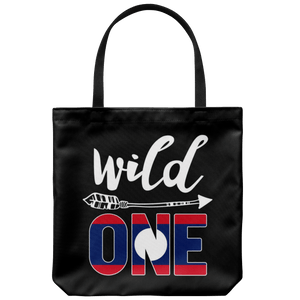 RobustCreative-Laos Wild One Birthday Outfit 1 Lao Flag Tote Bag Gift Idea