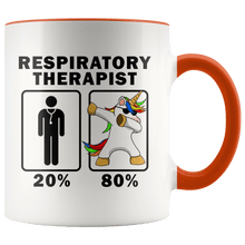 Load image into Gallery viewer, RobustCreative-Respiratory Therapist Dabbing Unicorn 80 20 Principle Graduation Gift Mens - 11oz Accent Mug Medical Personnel Gift Idea
