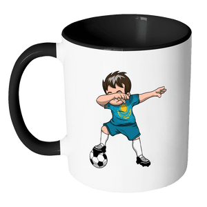 RobustCreative-Dabbing Soccer Boys Kazakhstan Kazakh Astana Gift National Soccer Tournament Game 11oz Black & White Coffee Mug ~ Both Sides Printed