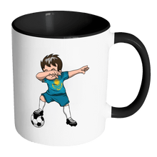 Load image into Gallery viewer, RobustCreative-Dabbing Soccer Boys Kazakhstan Kazakh Astana Gift National Soccer Tournament Game 11oz Black &amp; White Coffee Mug ~ Both Sides Printed
