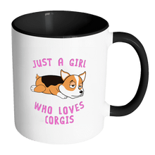 Load image into Gallery viewer, RobustCreative-Just a Girl Who Loves Corgi the Wild One Animal Spirit 11oz Black &amp; White Coffee Mug ~ Both Sides Printed
