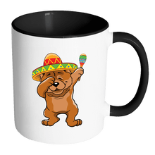 Load image into Gallery viewer, RobustCreative-Dabbing Chow Chow Dog in Sombrero - Cinco De Mayo Mexican Fiesta - Dab Dance Mexico Party - 11oz Black &amp; White Funny Coffee Mug Women Men Friends Gift ~ Both Sides Printed
