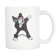 Load image into Gallery viewer, RobustCreative-Dabbing French Bulldog Dog America Flag - Patriotic Merica Murica Pride - 4th of July USA Independence Day - 11oz White Funny Coffee Mug Women Men Friends Gift ~ Both Sides Printed
