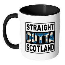 Load image into Gallery viewer, RobustCreative-Straight Outta Scotland - Scottish Flag 11oz Funny Black &amp; White Coffee Mug - Independence Day Family Heritage - Women Men Friends Gift - Both Sides Printed (Distressed)
