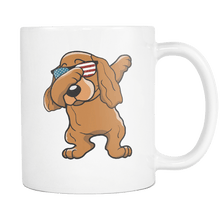 Load image into Gallery viewer, RobustCreative-Dabbing Cocker Spaniel Dog America Flag - Patriotic Merica Murica Pride - 4th of July USA Independence Day - 11oz White Funny Coffee Mug Women Men Friends Gift ~ Both Sides Printed
