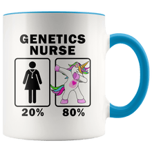 Load image into Gallery viewer, RobustCreative-Genetics Nurse Dabbing Unicorn 20 80 Principle Superhero Girl Womens - 11oz Accent Mug Medical Personnel Gift Idea
