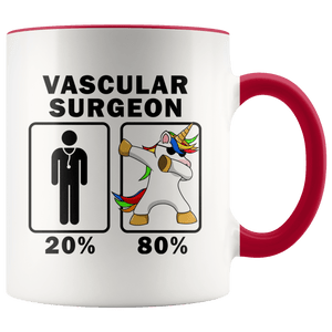 RobustCreative-Vascular Surgeon Dabbing Unicorn 80 20 Principle Graduation Gift Mens - 11oz Accent Mug Medical Personnel Gift Idea