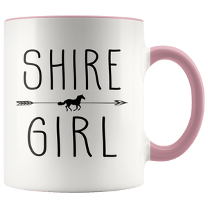 RobustCreative-Shire Horse Girl Gifts Horses Lover Riding Racing - 11oz Accent Mug Riding Lover Gift Idea