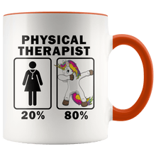 Load image into Gallery viewer, RobustCreative-Physical Therapist Dabbing Unicorn 80 20 Principle Superhero Girl Womens - 11oz Accent Mug Medical Personnel Gift Idea
