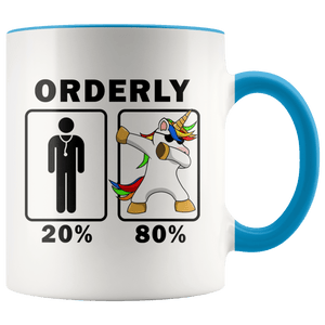 RobustCreative-Orderly Dabbing Unicorn 80 20 Principle Graduation Gift Mens - 11oz Accent Mug Medical Personnel Gift Idea