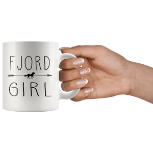 RobustCreative-Fjord Horse Girl Gifts Horses Lover Riding Racing - 11oz White Mug Racing Lover Gift Idea