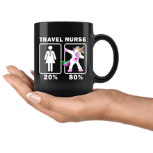 Load image into Gallery viewer, RobustCreative-Travel Nurse Dabbing Unicorn 20 80 Principle Superhero Girl Womens - 11oz Black Mug Medical Personnel Gift Idea
