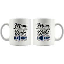 Load image into Gallery viewer, RobustCreative-Finn Mom of the Wild One Birthday Finland Flag White 11oz Mug Gift Idea
